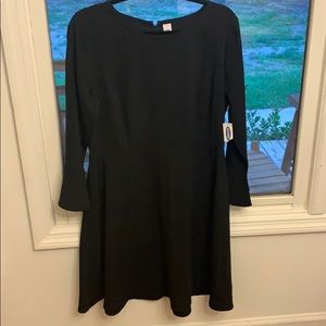 NWT Old Navy Fit and Flare Black Dress L